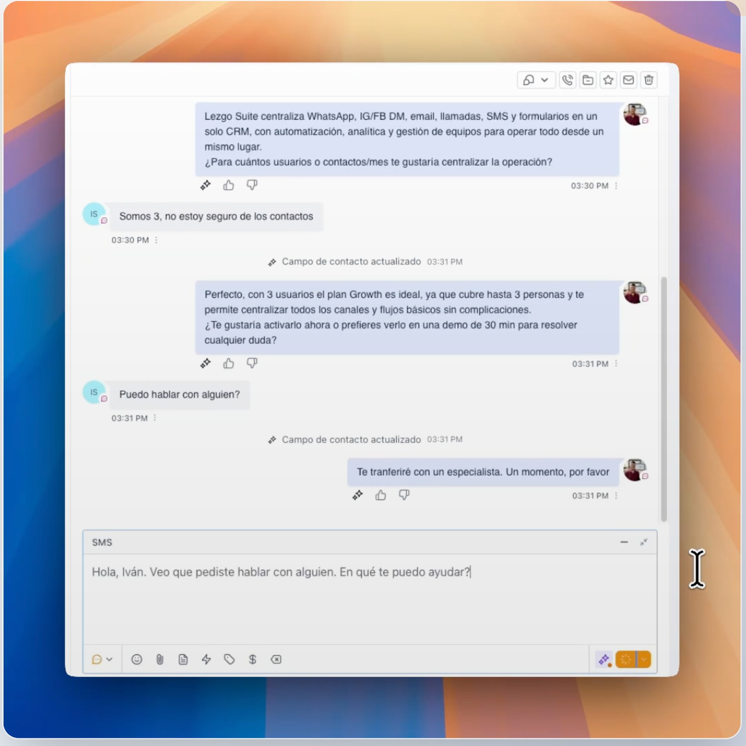 IA en tus diferentes canales de contacto